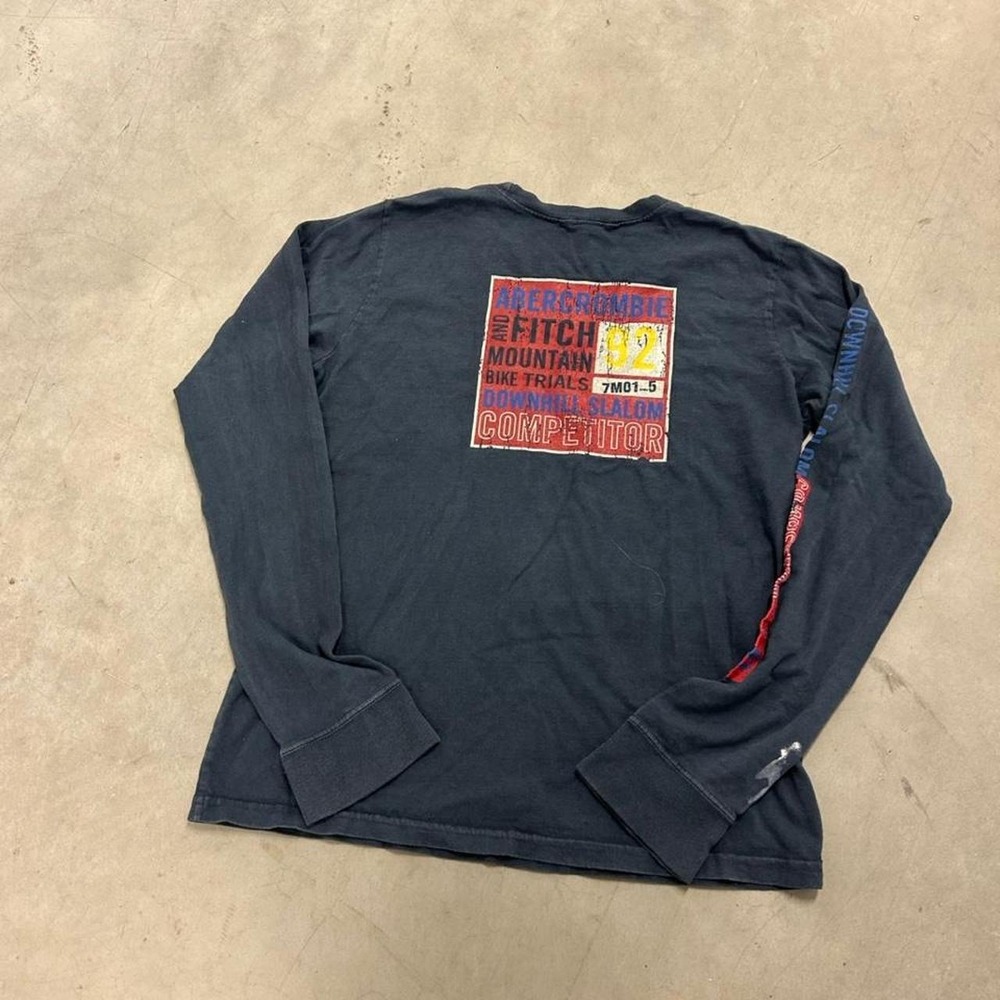 Y2K Abercrombie & Fitch Navy Blue Long Sleeve Shirt
